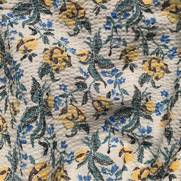 En Saison Floral Print One Shoulder Crop Top | Size L - Picture 8 of 9